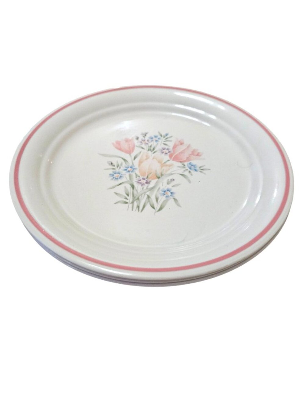3 Corelle French Garden Luncheon Plate 8.5" vintage flower Corning USA 1980s - Picture 2 of 8